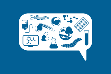 Illustration showing a speech bubble filled with NAMs icons